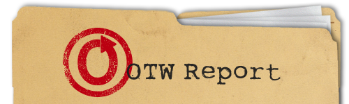 Banner by Ania of a manila file folder with the words 'OTW Report'