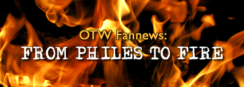 Background flames with text saying From Philes to Fire